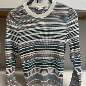 Veronica Beard Palmas Striped Sweater